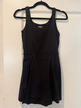 Splits59 Black Tank Skater Dress for Girls